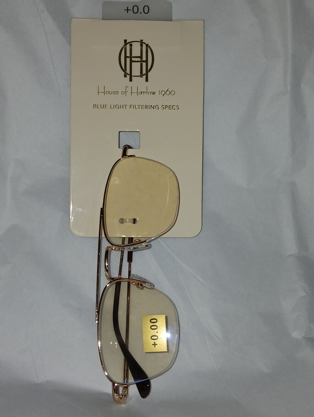 Blue Light! House Of Harlow Wire Frame Aviator Glasses 0.00 Mag